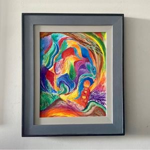 Original Acrylic Painting w/Gold Pen Called
"Meditation" 🎉 NWOT 🎉